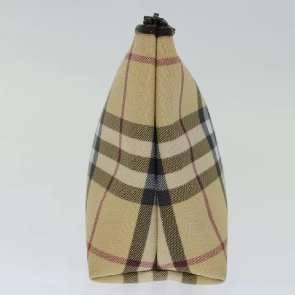 Burberry Vintage Pre-owned Canvas clutches Beige Dames