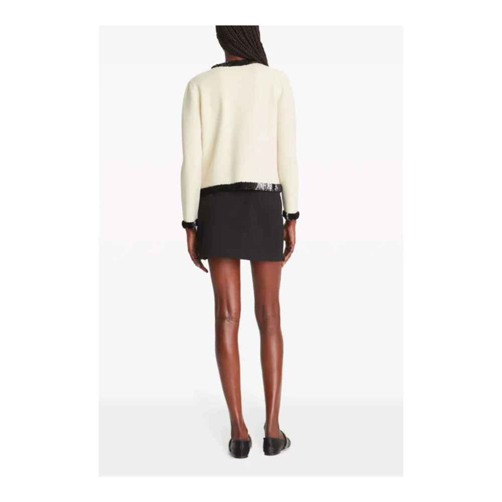 TORY BURCH Paillet Decoratie Witte Trui White Dames