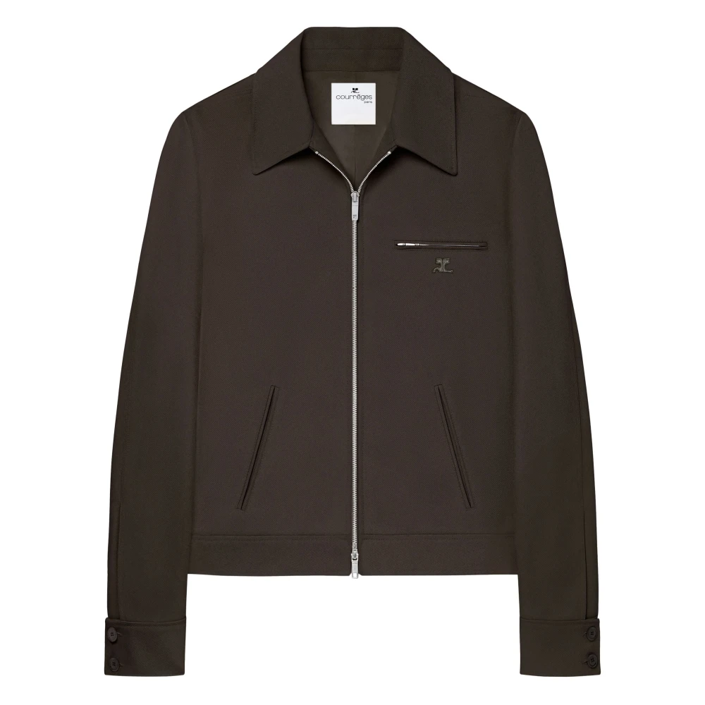 Courrèges Retro Twill Jacket Brown Heren