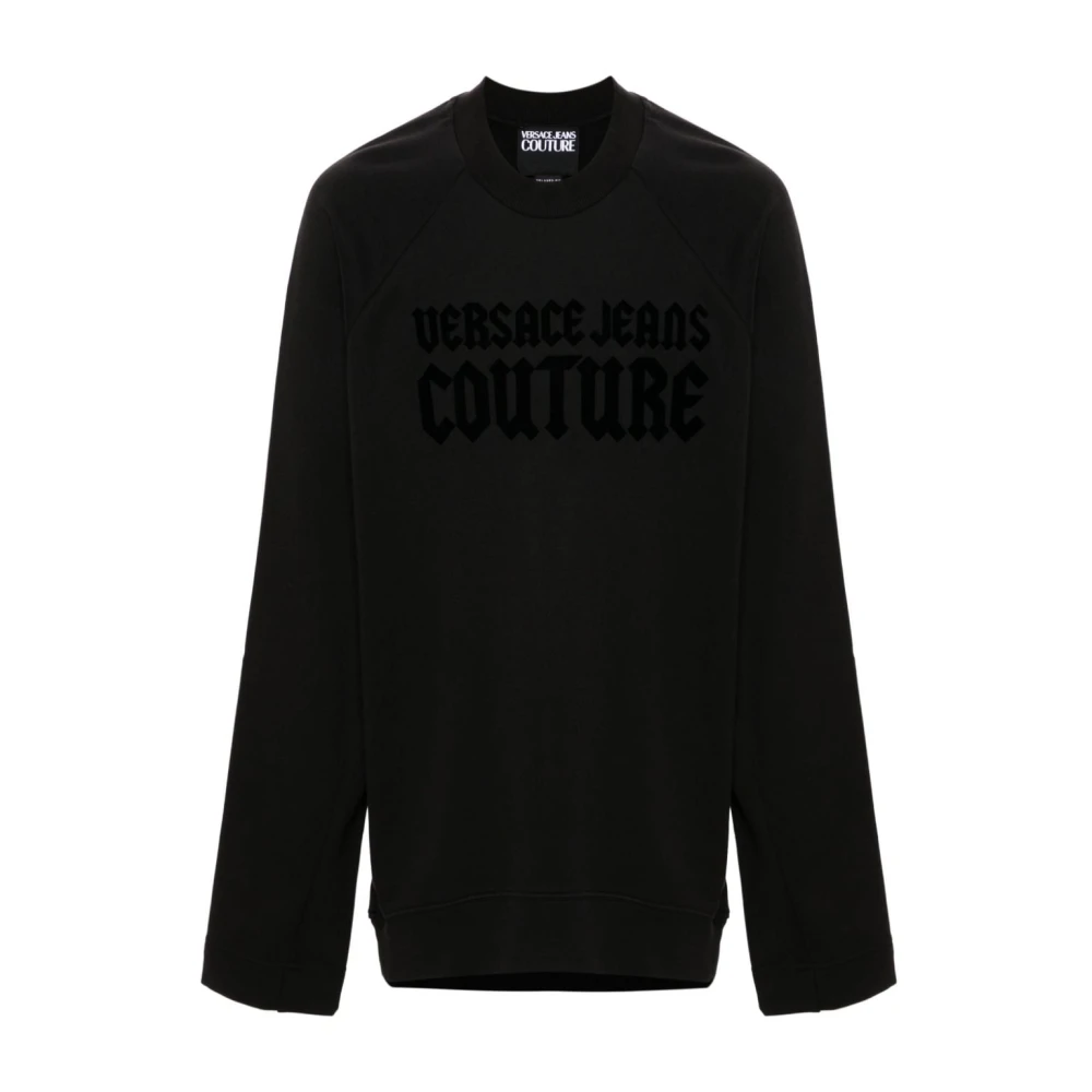 Versace Jeans Couture Zwarte Sweatshirt Aw24 Herenmode Black Heren