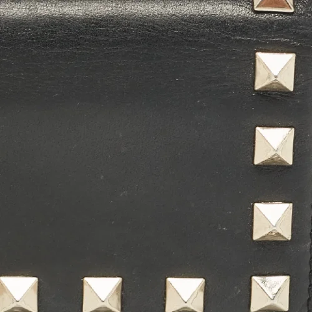 Valentino Vintage Pre-owned Leather wallets Black Dames