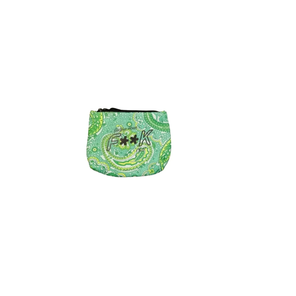 F**k Unisex Stijlvolle Synthetische Pochette Fk24-A035 Green Dames