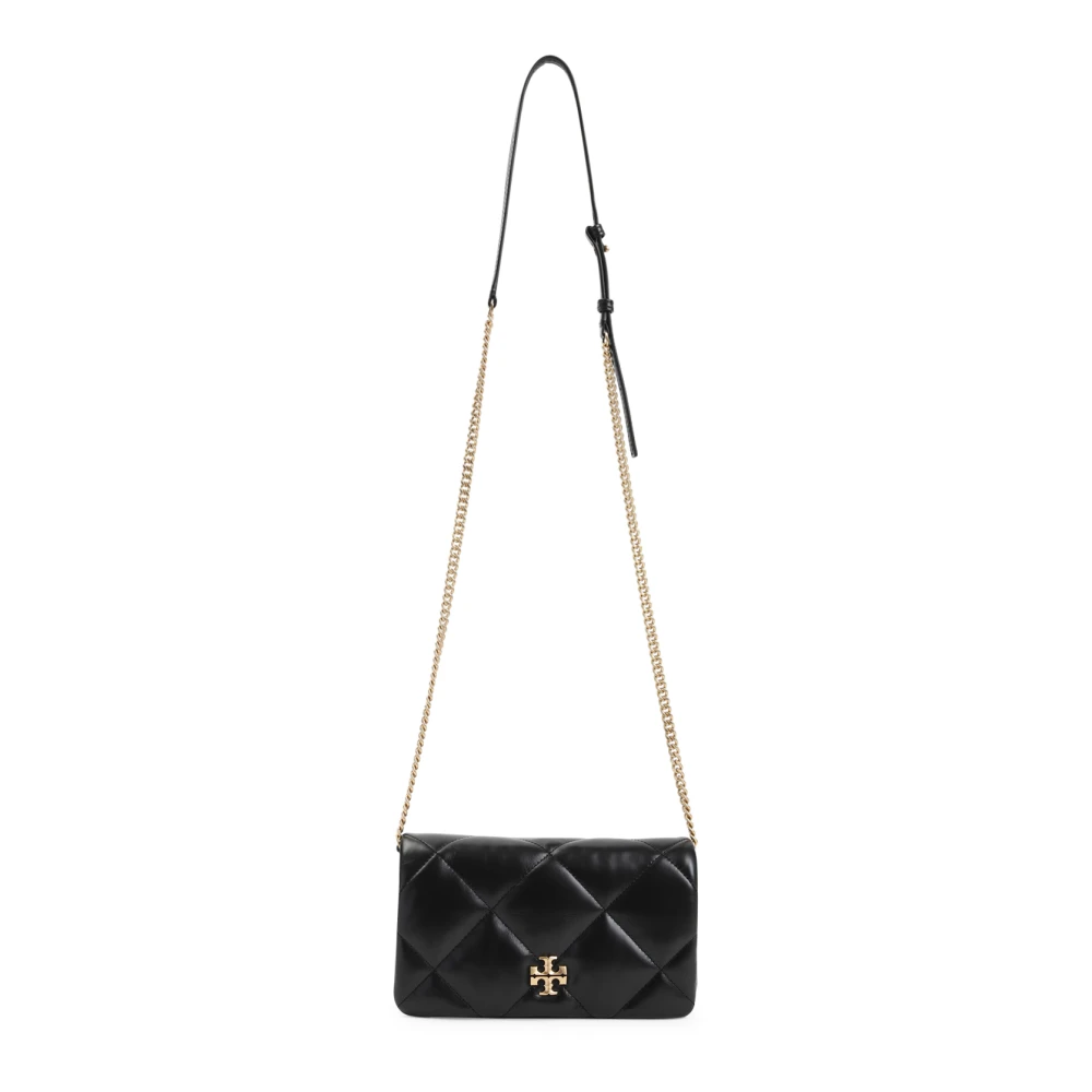 TORY BURCH Zwarte Kettingportemonnee Stijlvol Model Black Dames