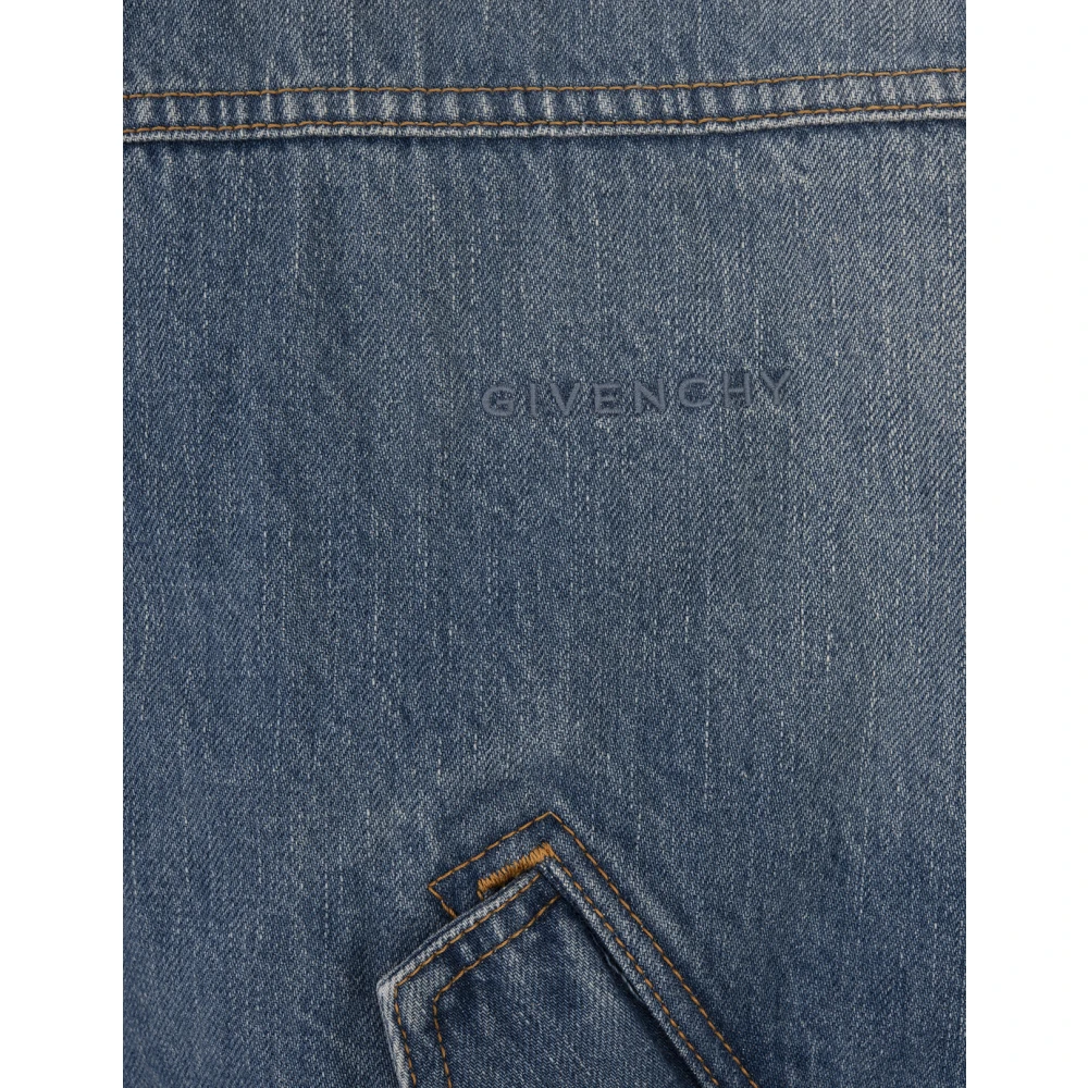 Givenchy Blauw Denim Bomberjack Blue Heren