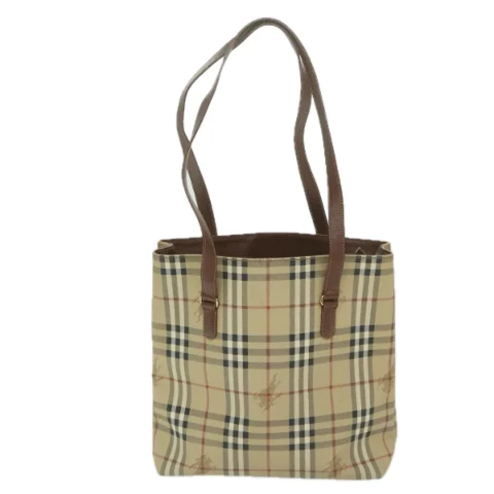 Burberry Vintage Pre-owned Leather shoulder-bags Beige Dames
