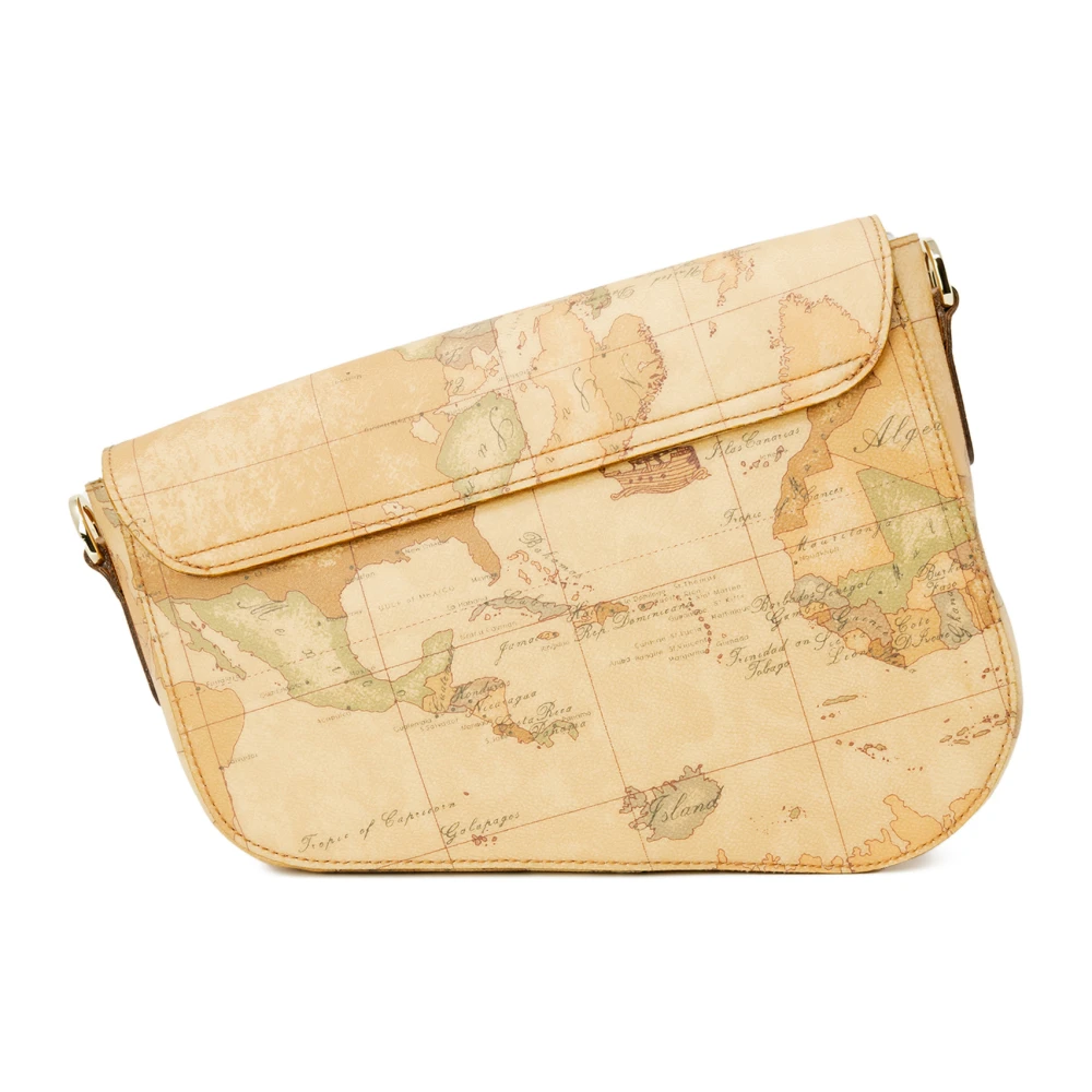 Alviero Martini 1a Classe Beige Leren Rits Tas Beige Dames