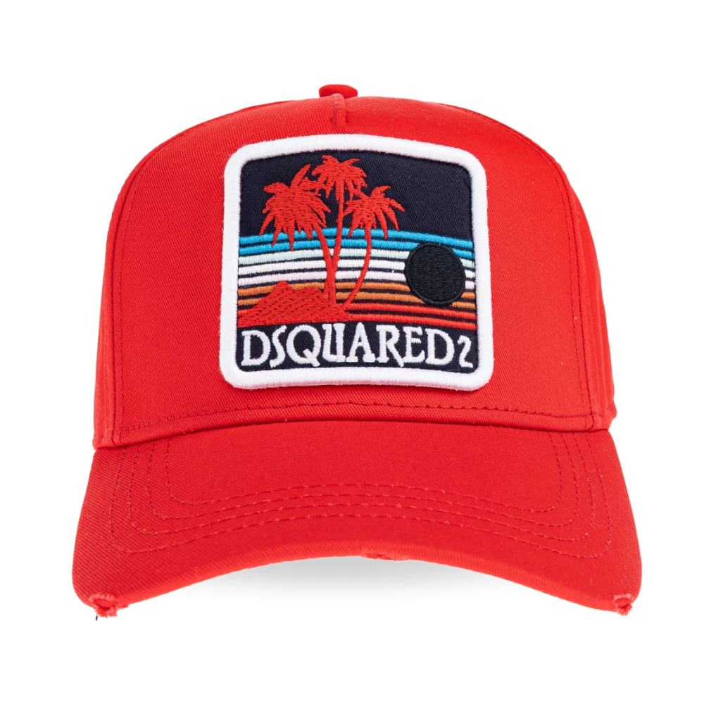 Dsquared2 Herr Röd Accessoarer One Size, Bomull, Baseballkeps