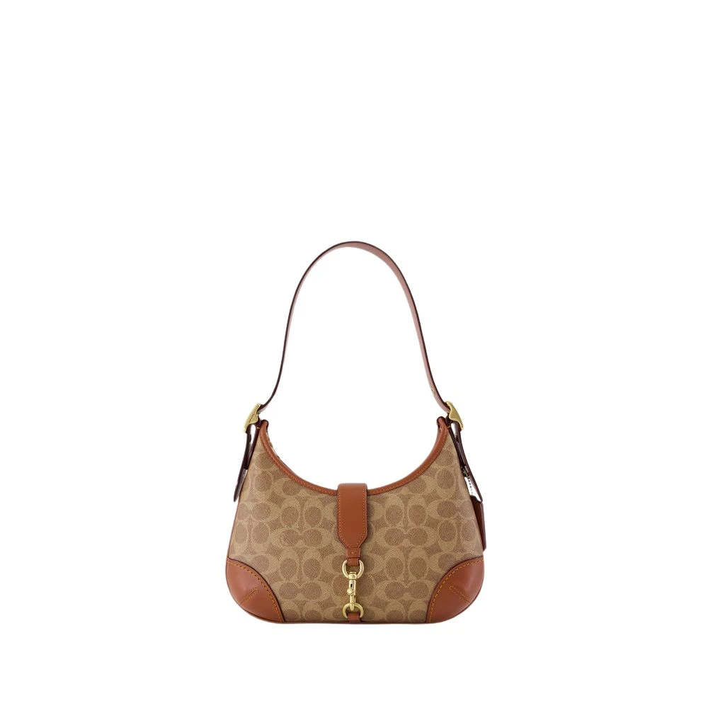 Coach Bruine Canvas Hobo Tas Brown Dames