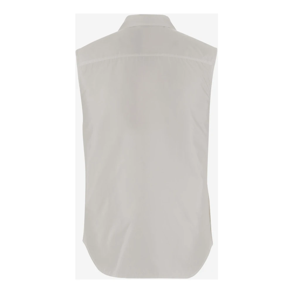 Aspesi Dot Neck Shirt Gilet White Dames