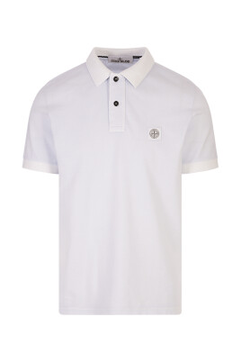 polo-en-pique-de-coton-blanc