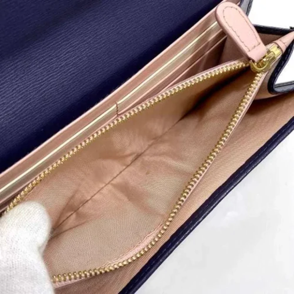 Salvatore Ferragamo Pre-owned Leather wallets Blue Dames