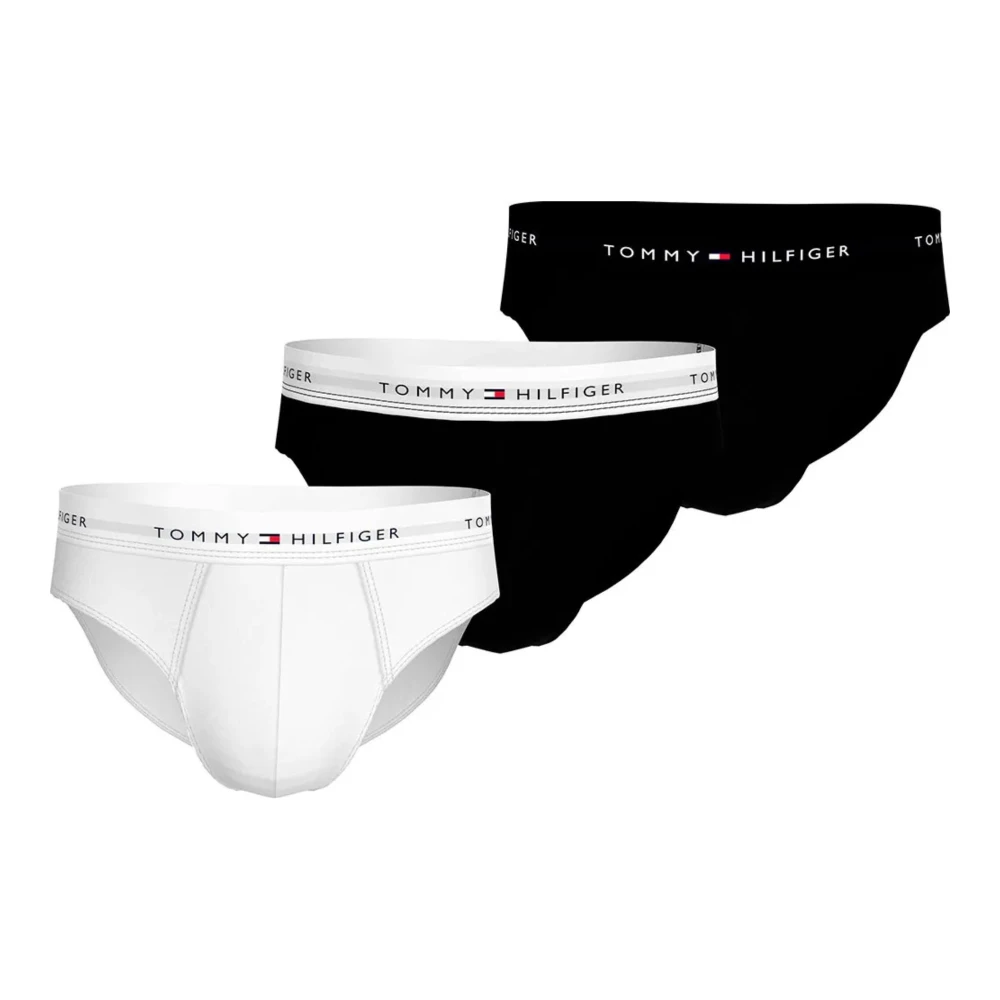Tommy Hilfiger Mannelijk Multicolor Ondergoed Heren, Veelkleurig, M, Katoen, Katoenen Slips Met Logo Elastische Tailleband