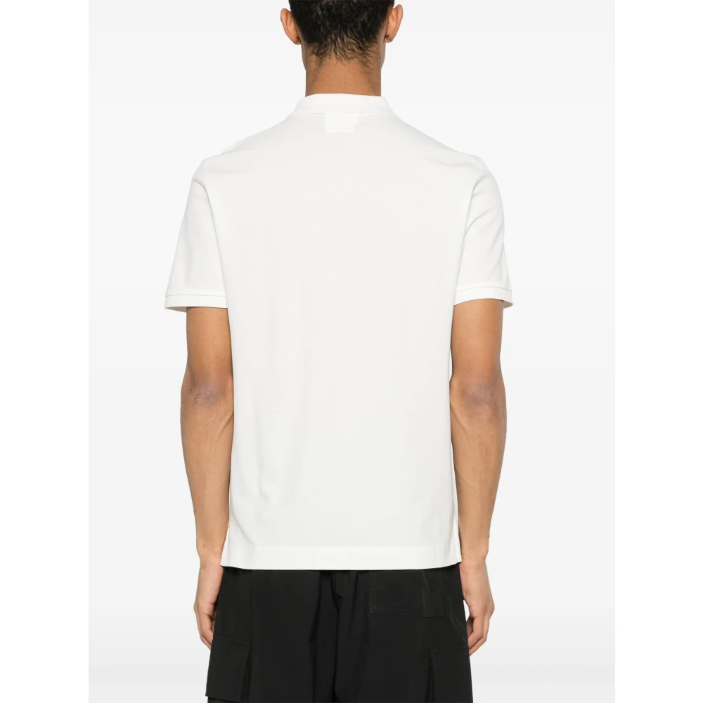 C.P. Company Logo Patch Polo Shirt White Heren