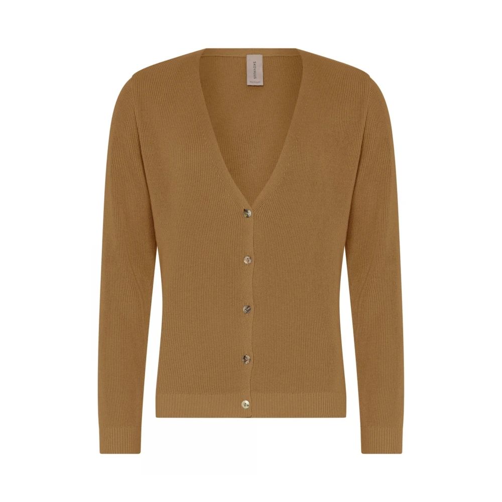 Skovhuus Brown Cardigan - Female - Cardigans - S - Knitwear