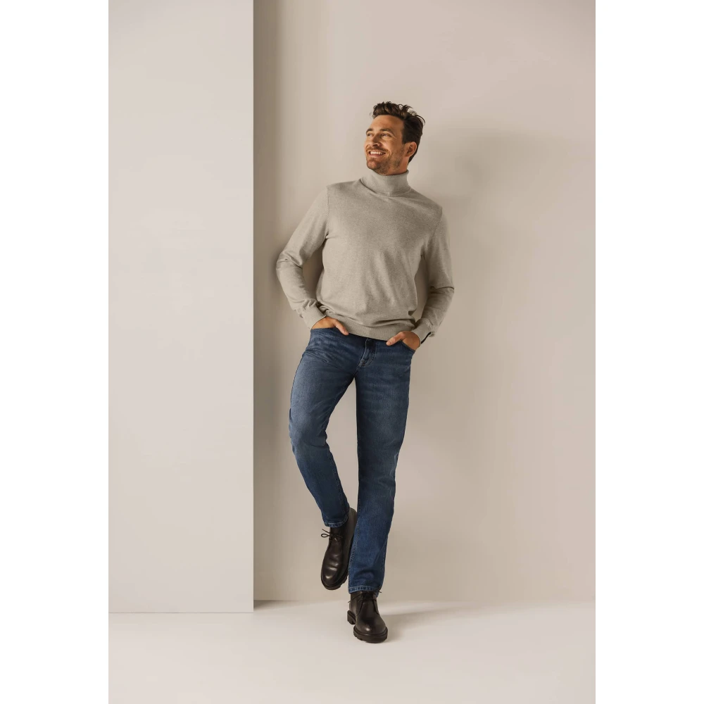 State of Art Stijlvolle Rolhals Trui Beige Heren