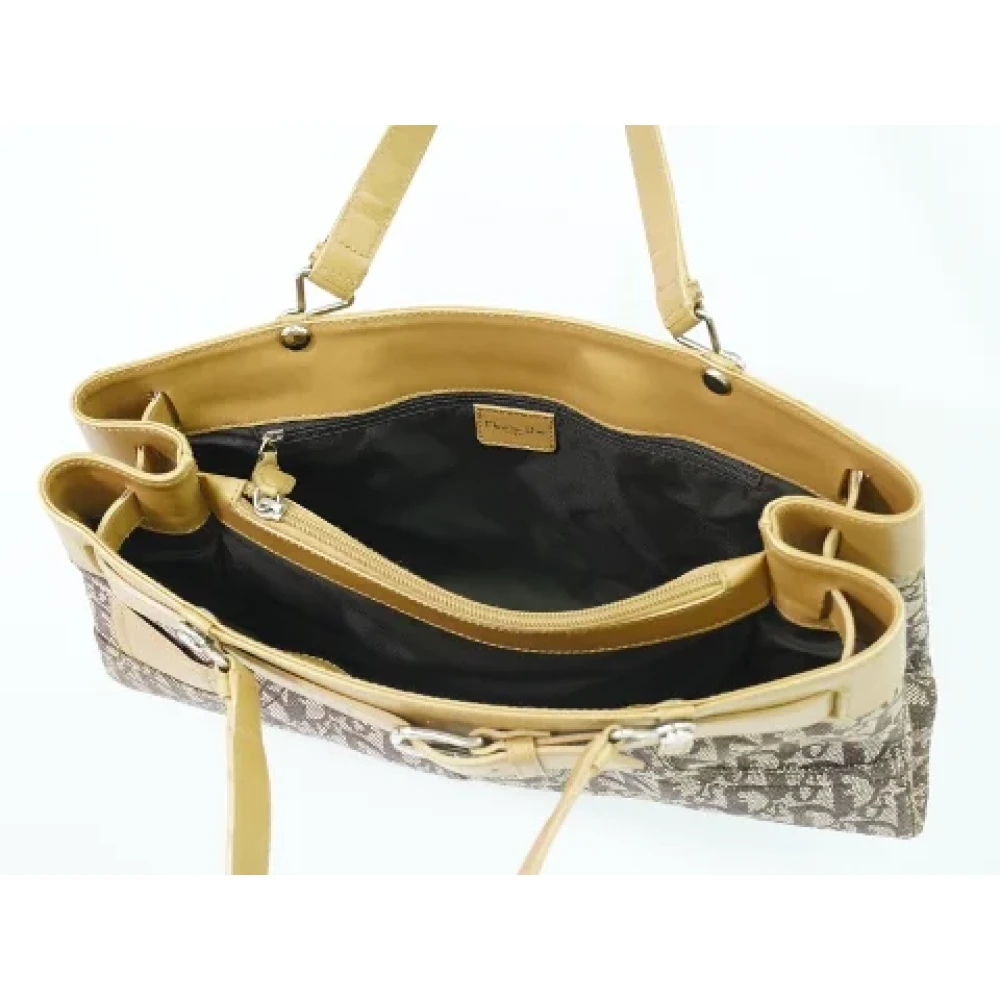Chanel Vintage Pre-owned Canvas chanel-bags Brown Dames