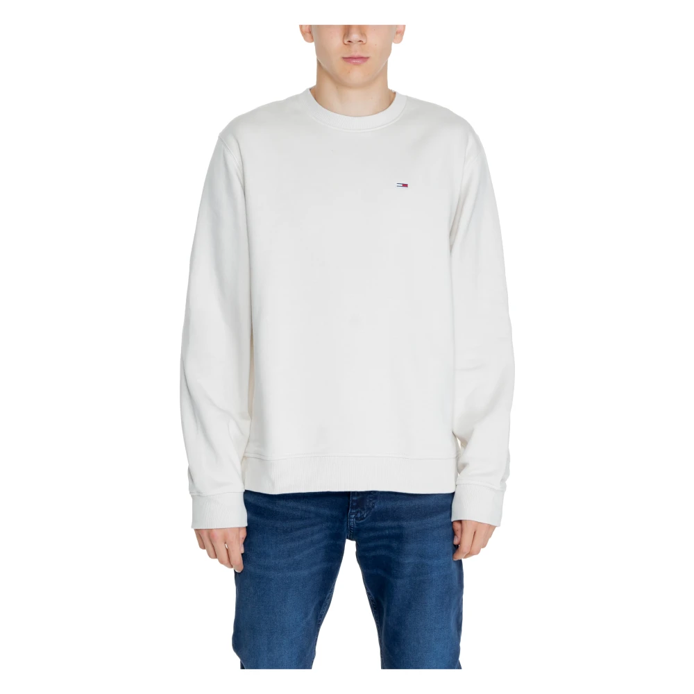 Tommy Hilfiger Flag Crew Sweatshirt White Heren