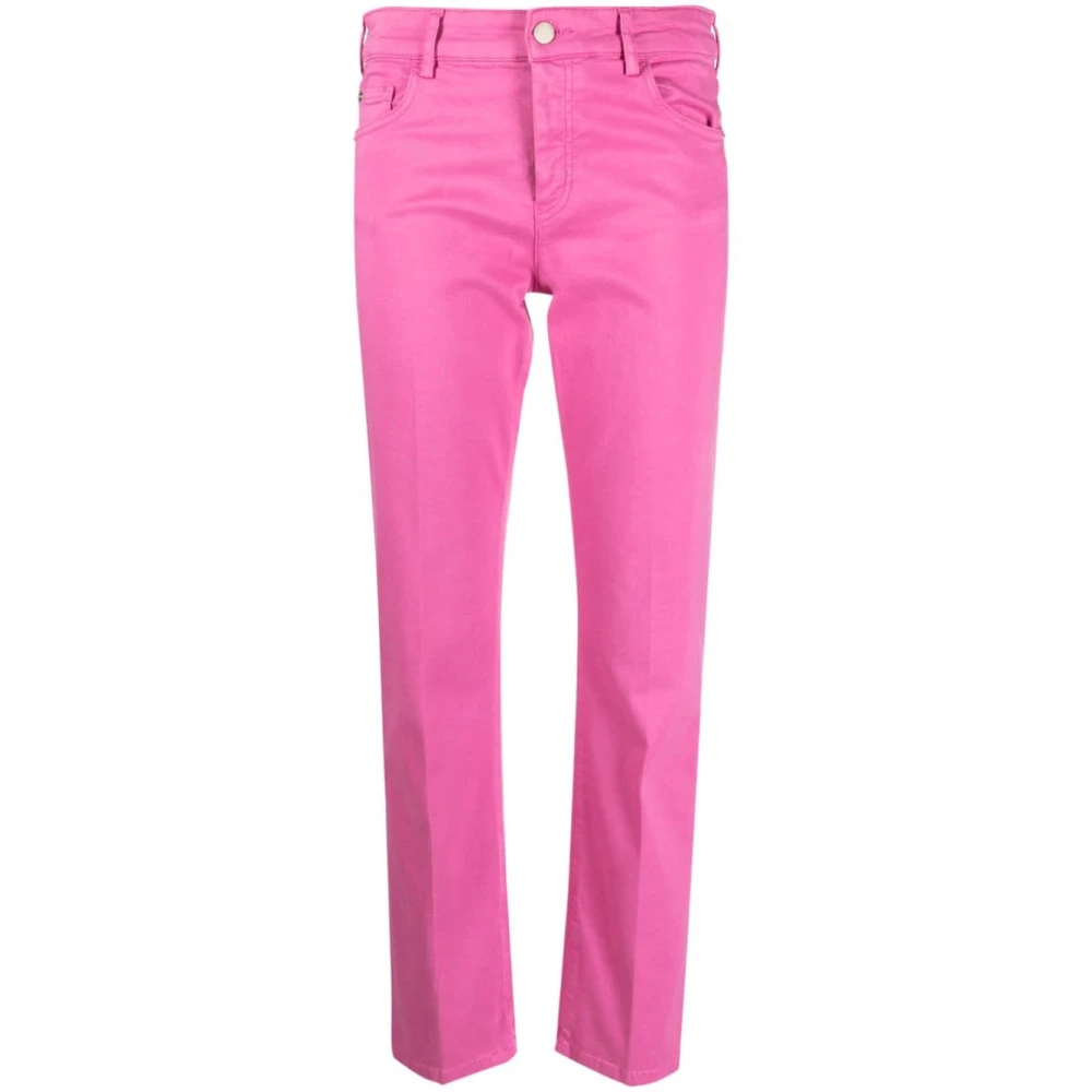 Emporio Armani Flamingo Pink Straight-Leg Jeans Pink Dames