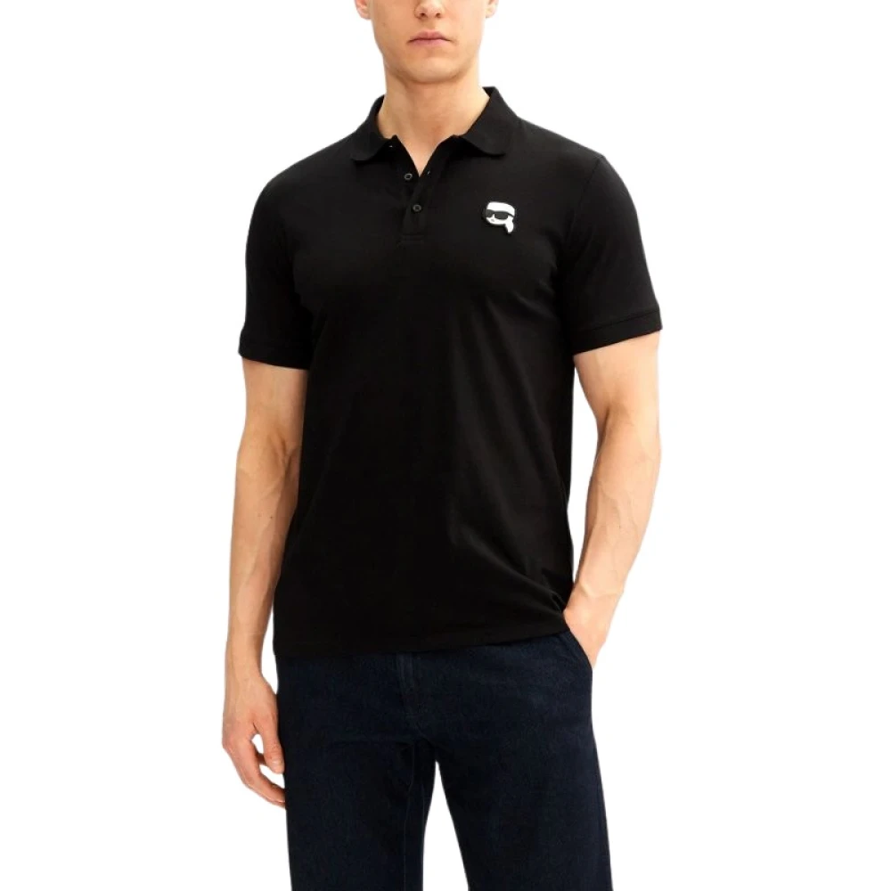 Karl Lagerfeld Homme Noir Tops, Taille: Xl Polo Chemises