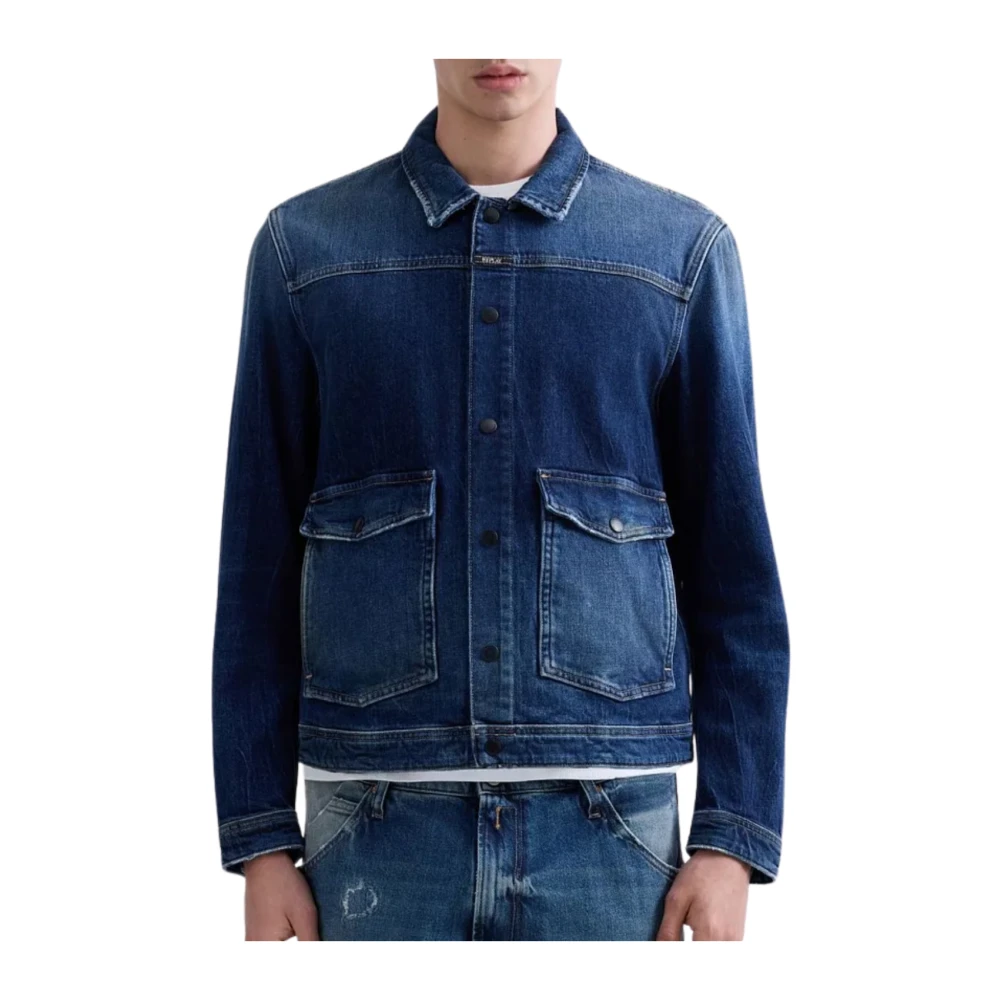 Replay Men's Blue Chaqueta Mv881 - Denim Jackets - M - Jackets