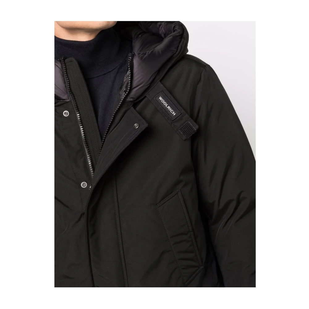 Woolrich Zwarte Jas Black Heren