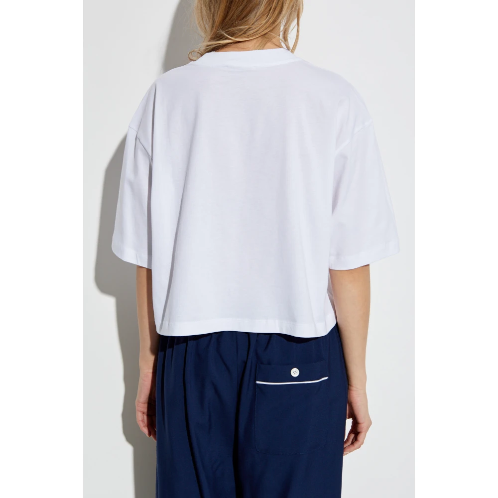 Marni T-shirt met bloemenmotief White Dames