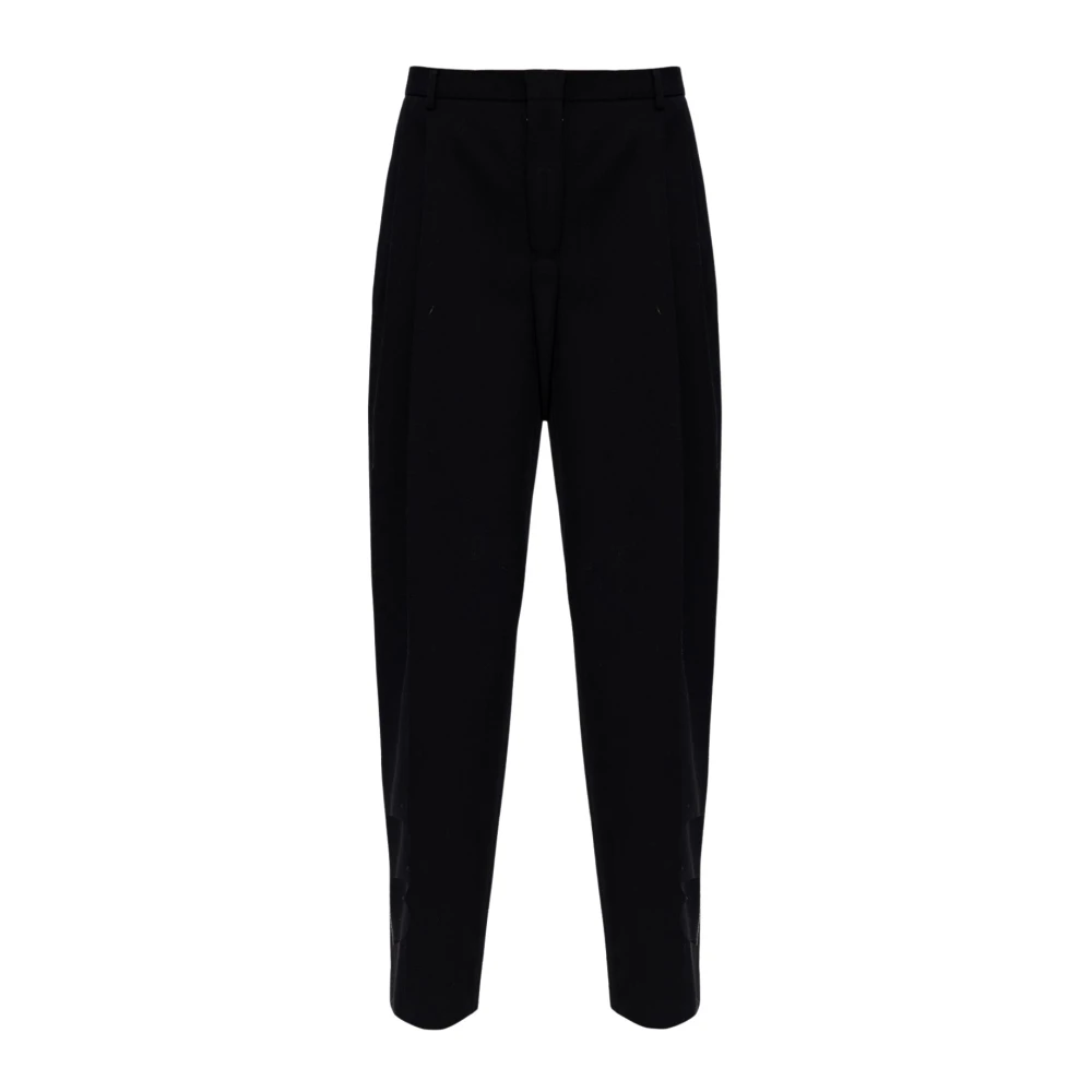 Jil Sander Vrouw Zwart Broeken Dames, M, Wol, Slim-Fit Broek
