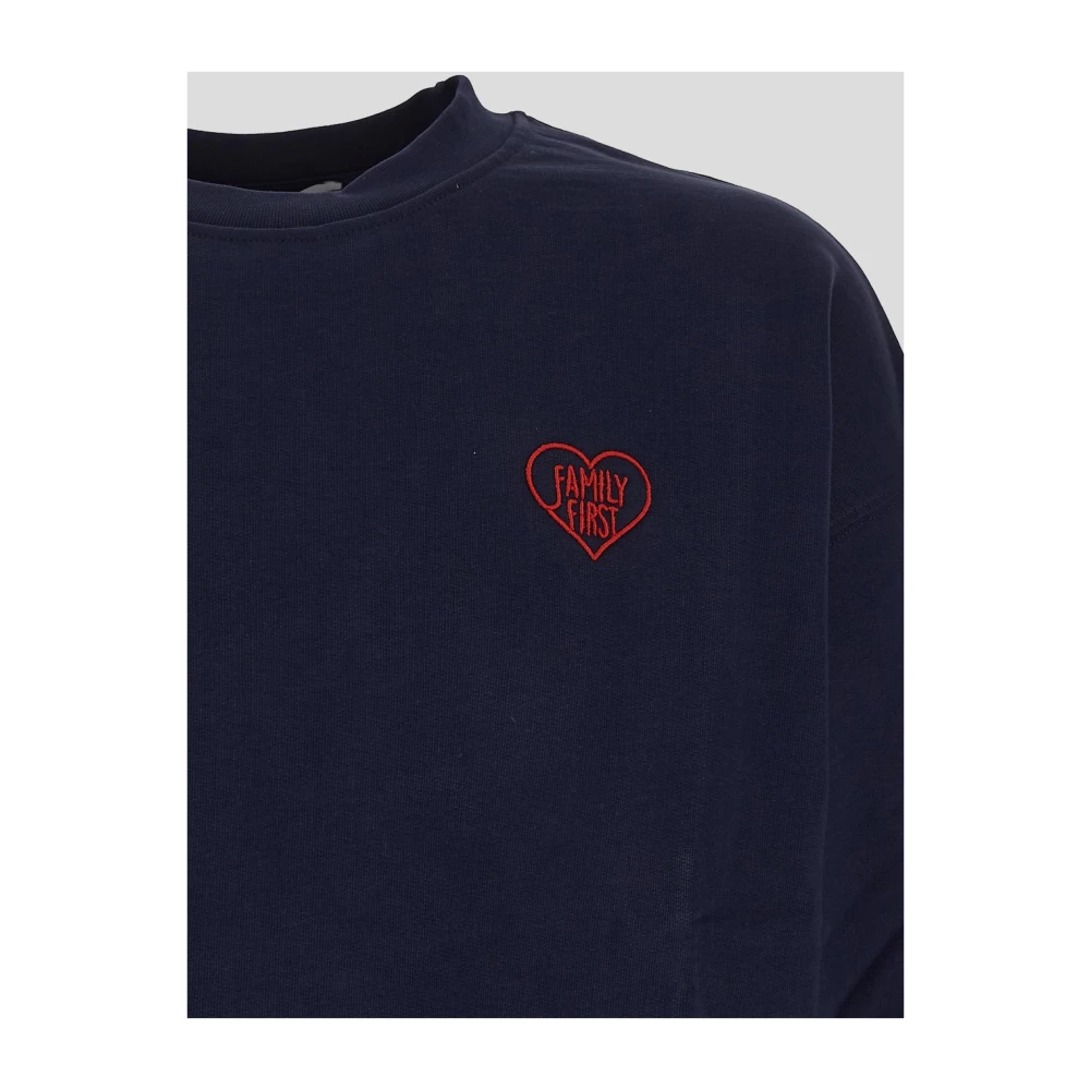 Family First Hart Katoenen Sweater Blue Heren