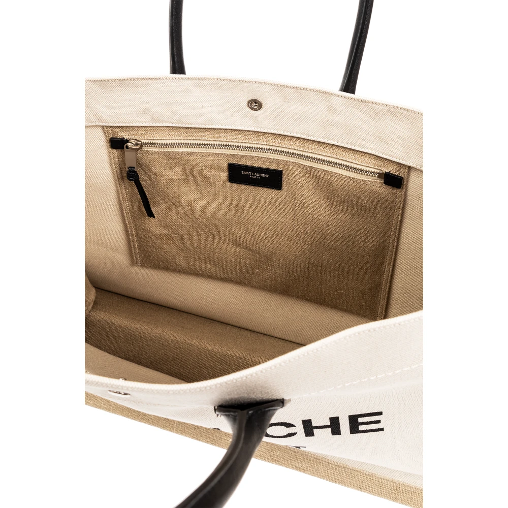 Saint Laurent Rive Gauche shopper tas Beige Dames