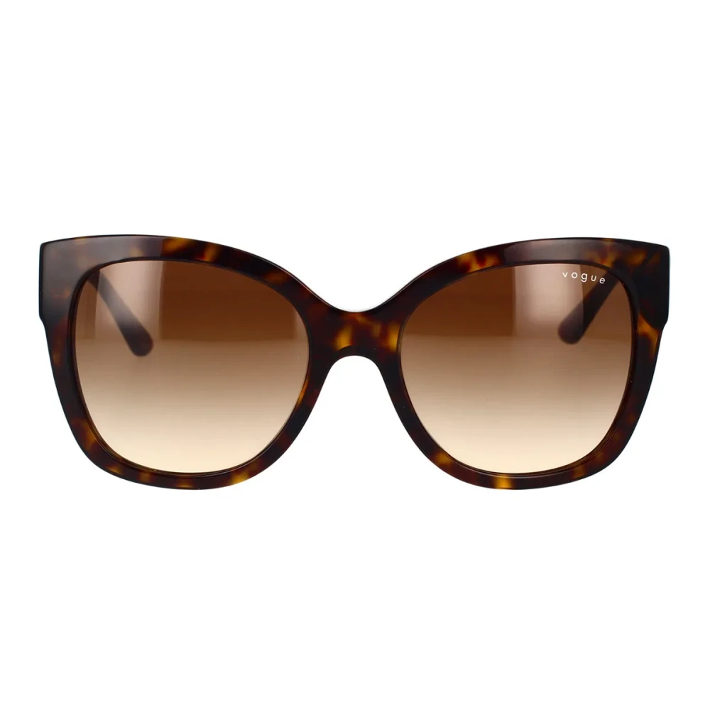 Vogue Women's Brown Sunglasses, 54 Mm, Bold Dark Havana Sunglasses With Lenses