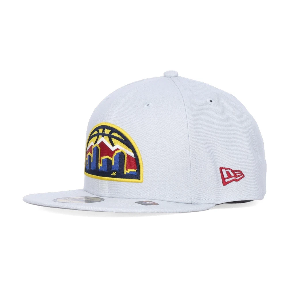 New Era Denver Nuggets Platt Skärm Keps White, Herr