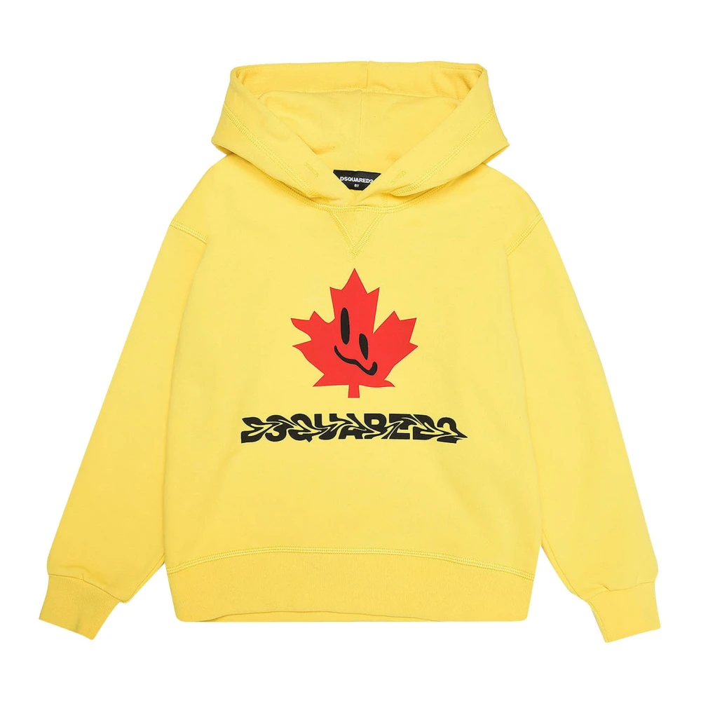 Dsquared2 Boys Yellow Hooded Sweatshirt - Kids Sweatshirts - 8 Y - Kids