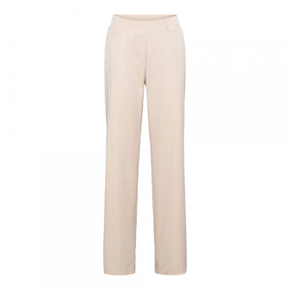 &Co Woman Broek Dames Recht Elegante tijdloze stijl Beige Dames