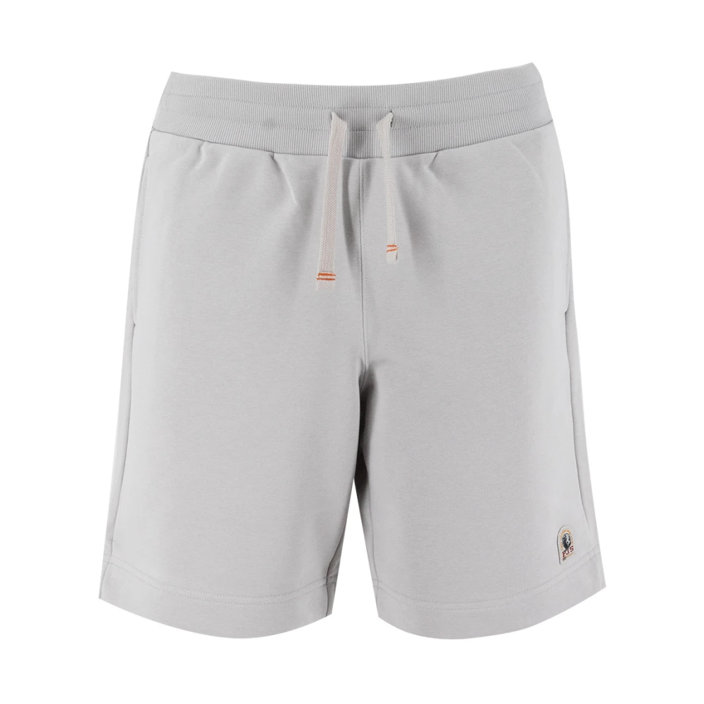 Parajumpers Katoenen Fleece Shorts met Elastische Tailleband Gray Heren