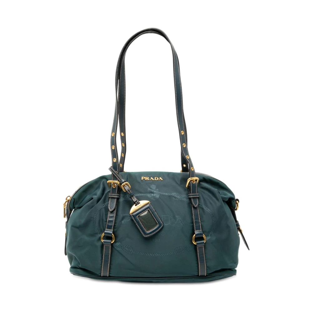Prada Vintage Women's Blue Pre-Owned Tessuto Nylon Shoulder Bag