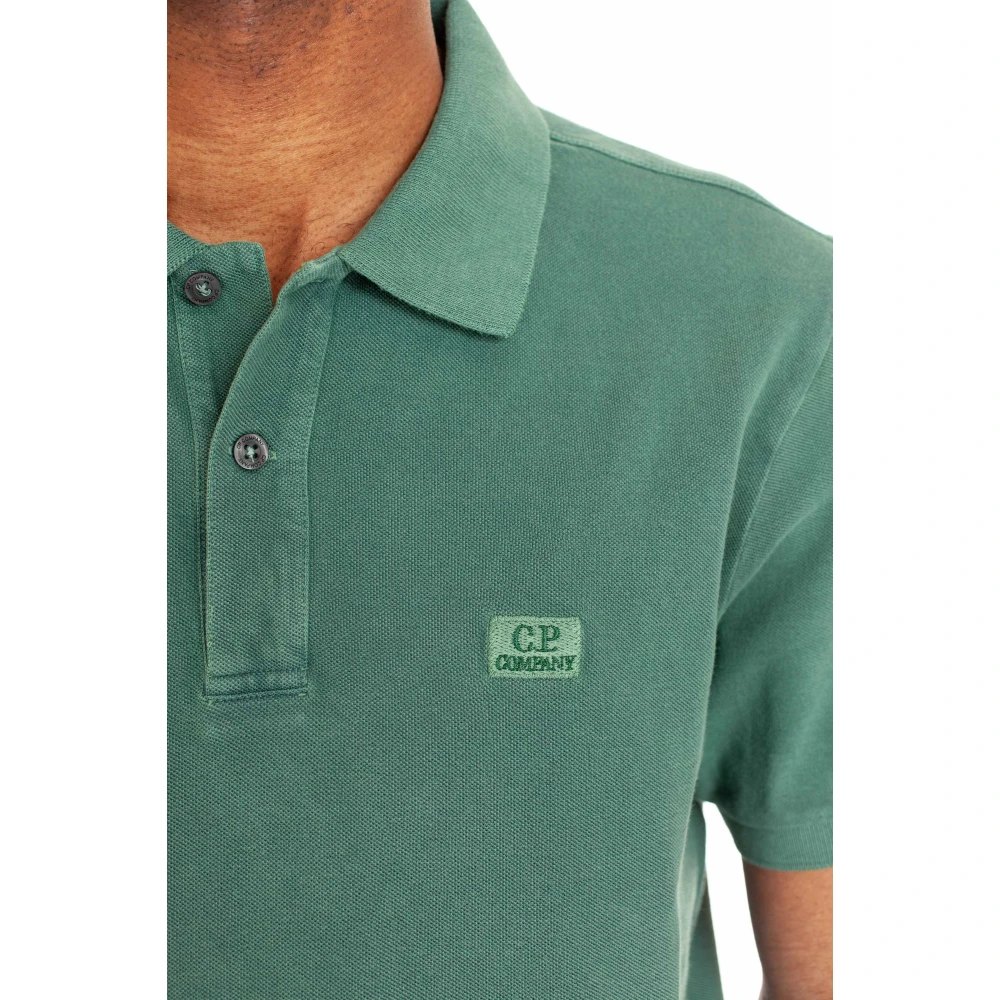C.P. Company Groene Polo met Logo Detail Green Heren
