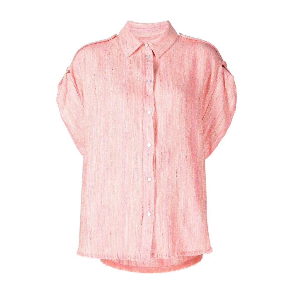 Iro Pink Shirts, Female, S, Casual Short Sleeve Shirt