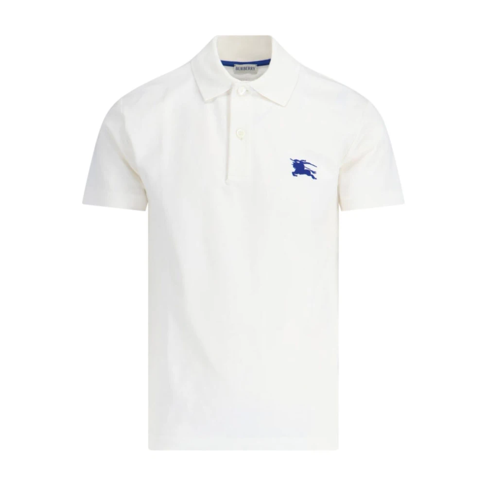 Burberry Vit Polo Tröja Kort Ärm White, Herr