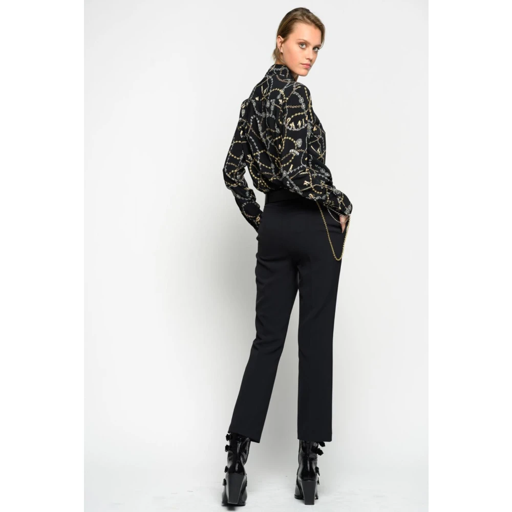 pinko Georgette Stretch St. Gioiell Shirt Black Dames