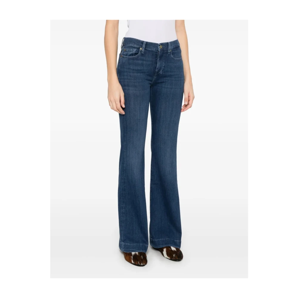 7 For All Mankind Jeans Flare Blue Dames