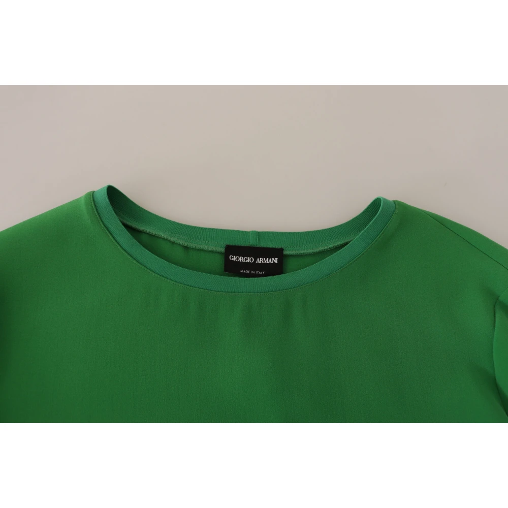 Armani Zijden Trui met Lange Mouwen Green Dames
