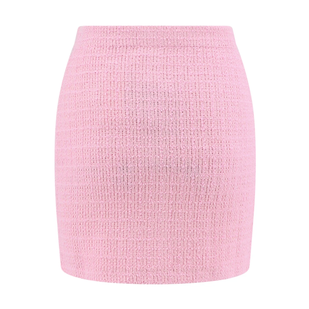 Self Portrait Roze Rok Elastische Taille Hoge Taille Pink Dames