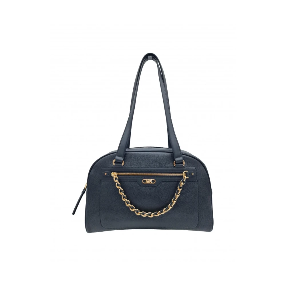 Michael Kors Stijlvolle leren schoudertas Williamsburg Black Dames
