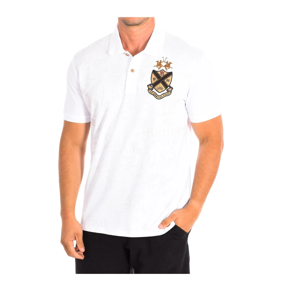 La Martina Men's White Short Sleeve Polo Shirt