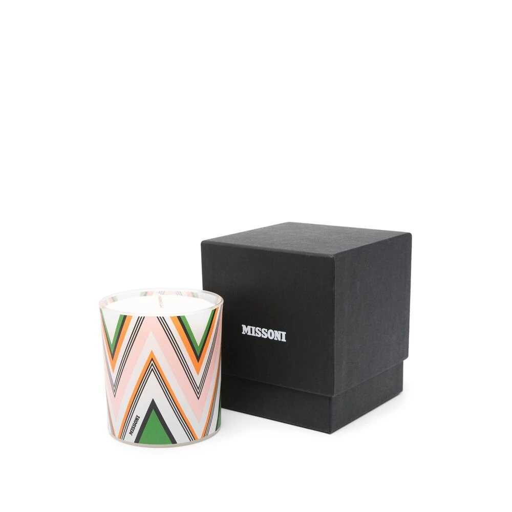 Missoni Home Chevron Print Keramische Kaars met Bloemige Noten Multicolor Dames