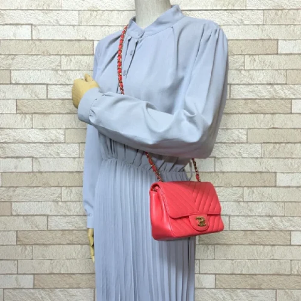Chanel Vintage Pre-owned Leather shoulder-bags Pink Dames