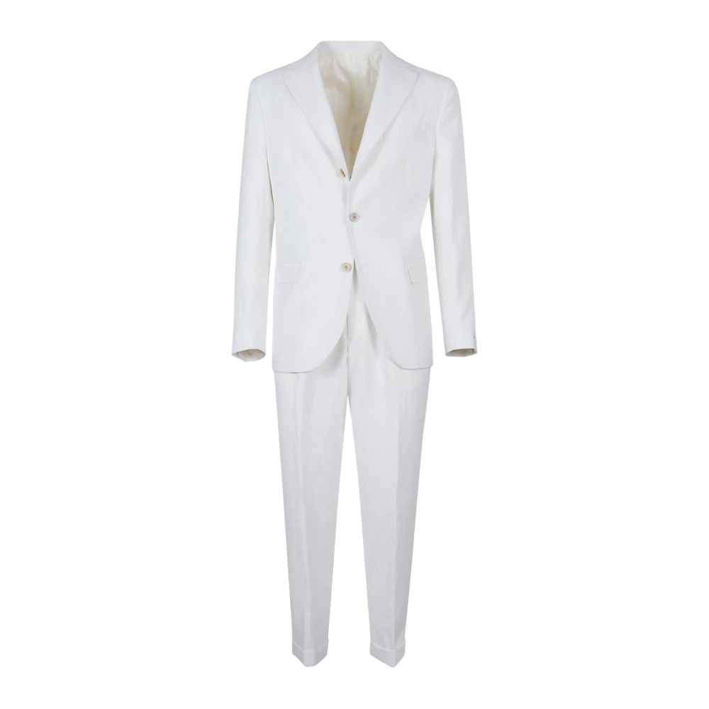 Eleventy Men's White Single-Breasted Suit - Single Breasted Suits - 2XL - Suits