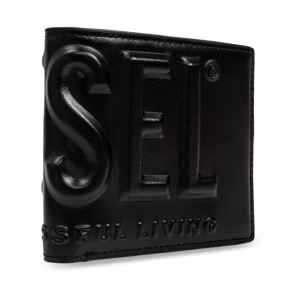 Diesel Portemonnee met PC Monogram C logo Black Heren