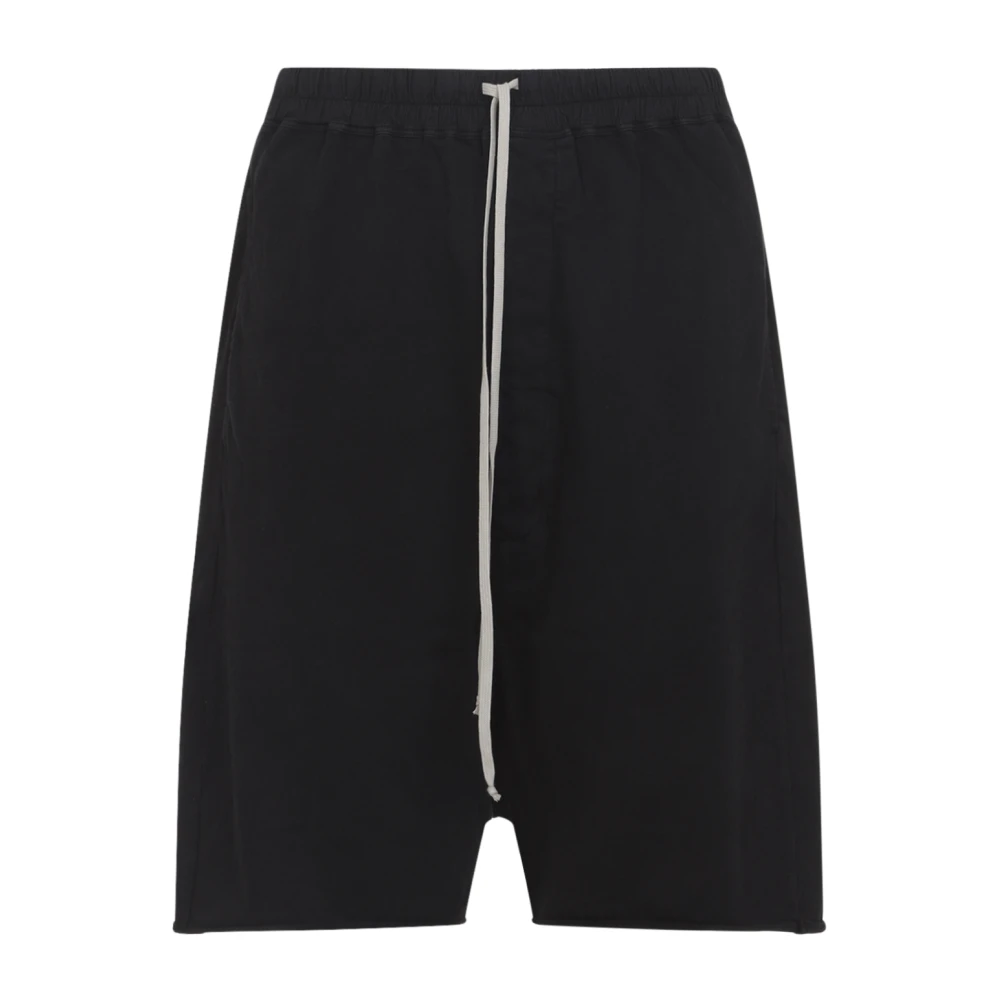 Rick Owens Black Casual Shorts, Male, S, Drawstring Pods Shorts