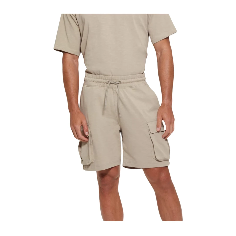 Guess Cargo shorts Beige rechte pasvorm Beige Heren
